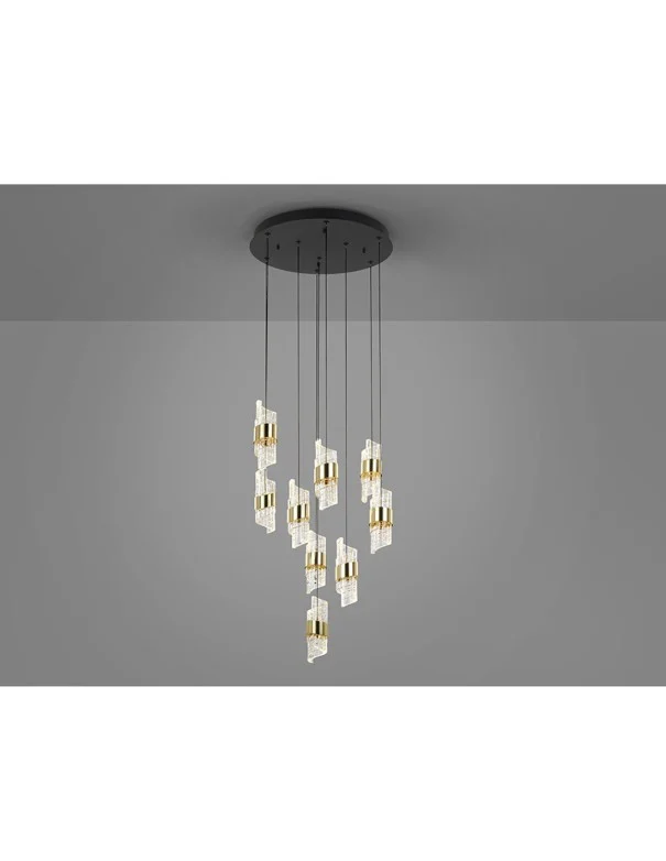 Lámpara Iliada Negro Oro Dimable Schuller