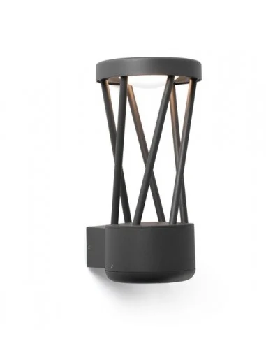 Lámpara LED aplique exterior Twist - Faro - Lámpara gris decorativa IP65