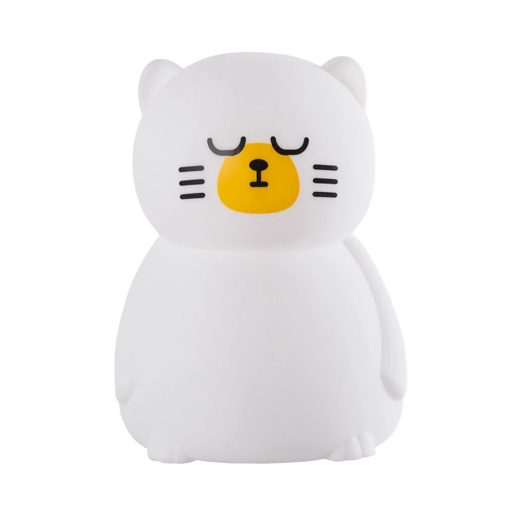 Lampara Nocturna de Mesa Led Infantil Quitamiedos y Recargable "Babycat" [HO-BABYCAT-WW-CW