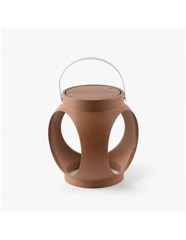Lámpara portátil Candela - Faro - Lámpara de exterior regulable, acabado terracota