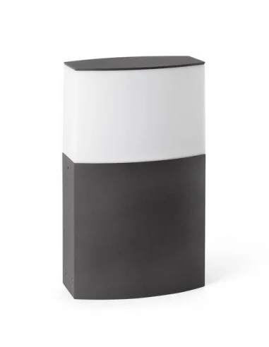 Lámpara sobremuro Datna - Faro - Lámpara gris oscuro, para jardín o terraza, IP44, 15W