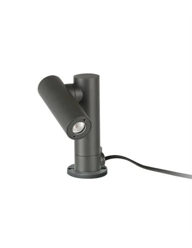 Lámpara Spy 145 - Faro - Lámpara sobremuro y suelo exterior, orientable, IP65, gris oscuro