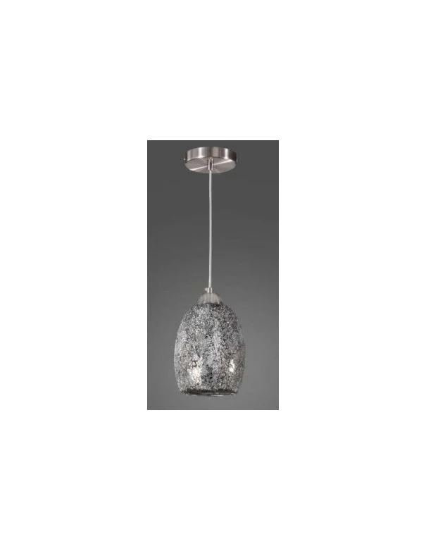 Lámpara Tulipa Cristal Plata