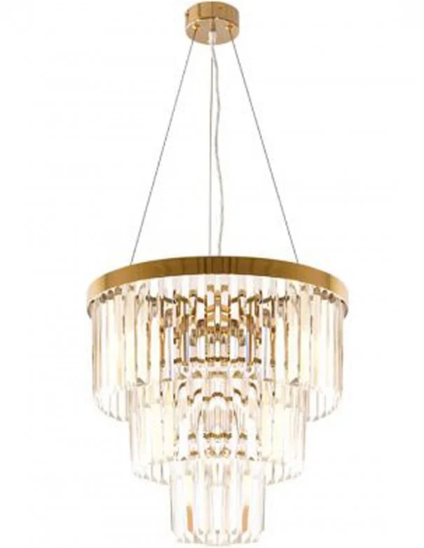 Lámparas Cristal Baño Oro