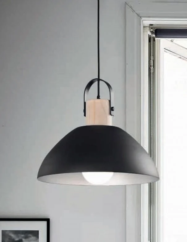 Lámparas de Techo de Plancha con Madera