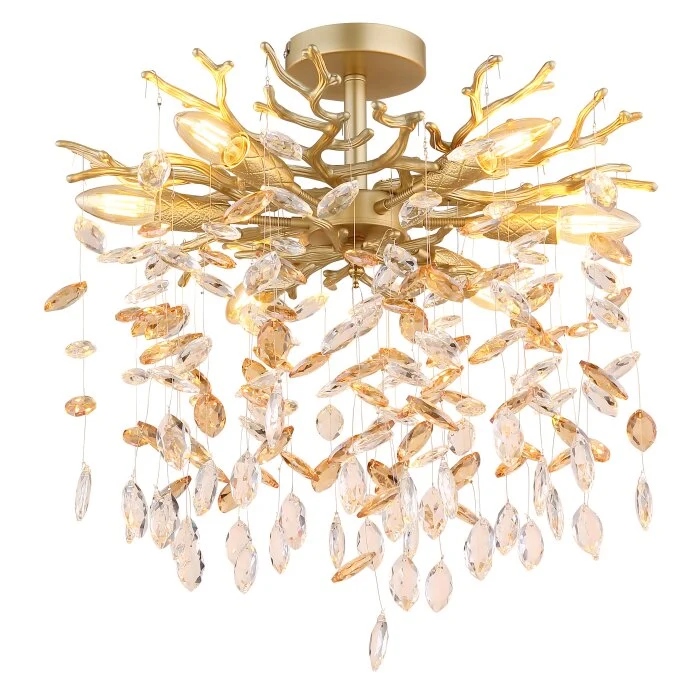Lámparas Globo Lighting Queena Plafones dorado, 6 luces