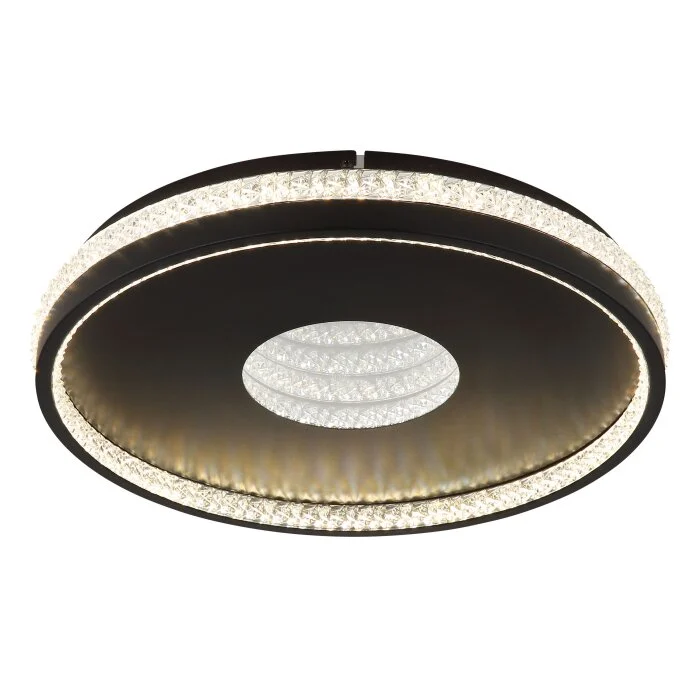 Lámparas Globo Lighting Shirley Plafones LED Negro, 1 luz, Mando a distancia