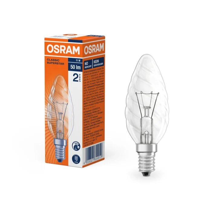 Lámparas Osram E14 11 Watt blanco cálido regulable 50 Lumen