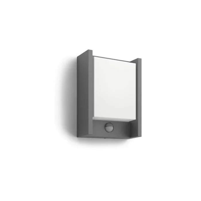 Lámparas Philips Arbour Aplique de exterior LED Antracita, 1 luz, Sensor de movimiento