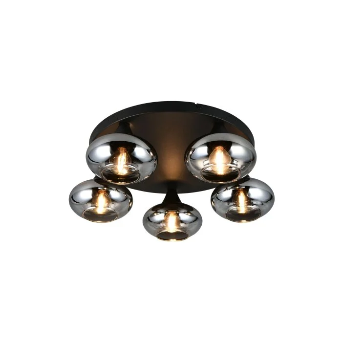Lámparas Reality Divina Plafones Negro, 5 luces