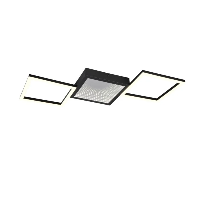 Lámparas Reality Gelo Plafones LED Negro, 1 luz