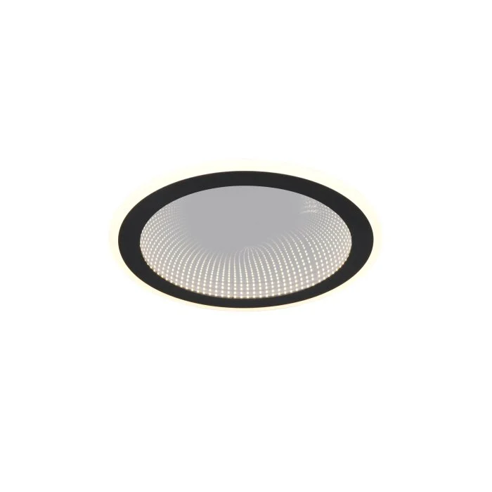 Lámparas Reality Glace Plafones LED Negro, 1 luz, Mando a distancia