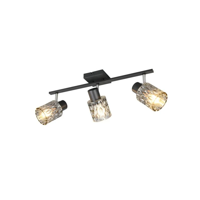 Lámparas Reality Jack Spot techo Negro, 3 luces