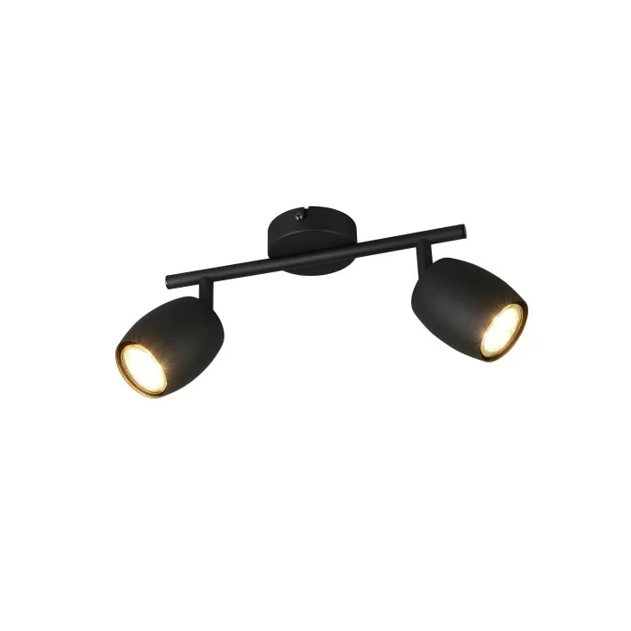 Lámparas Reality Nancy Spot techo Negro, 2 luces