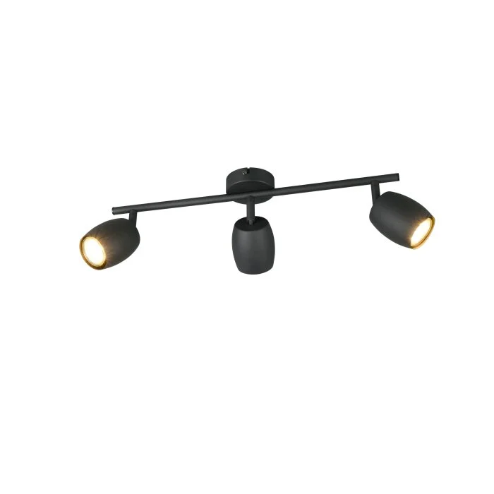 Lámparas Reality Nancy Spot techo Negro, 3 luces