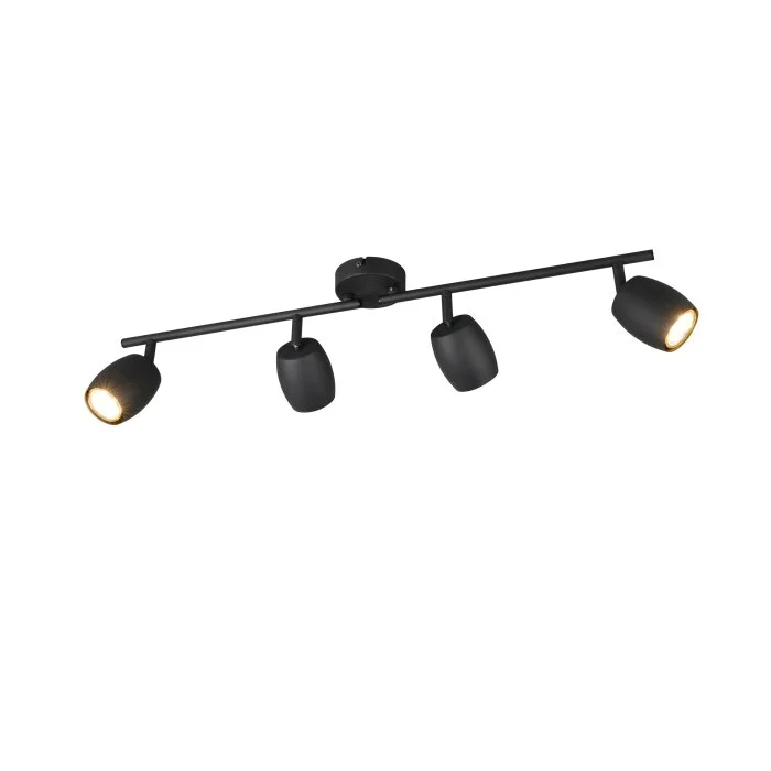 Lámparas Reality Nancy Spot techo Negro, 4 luces