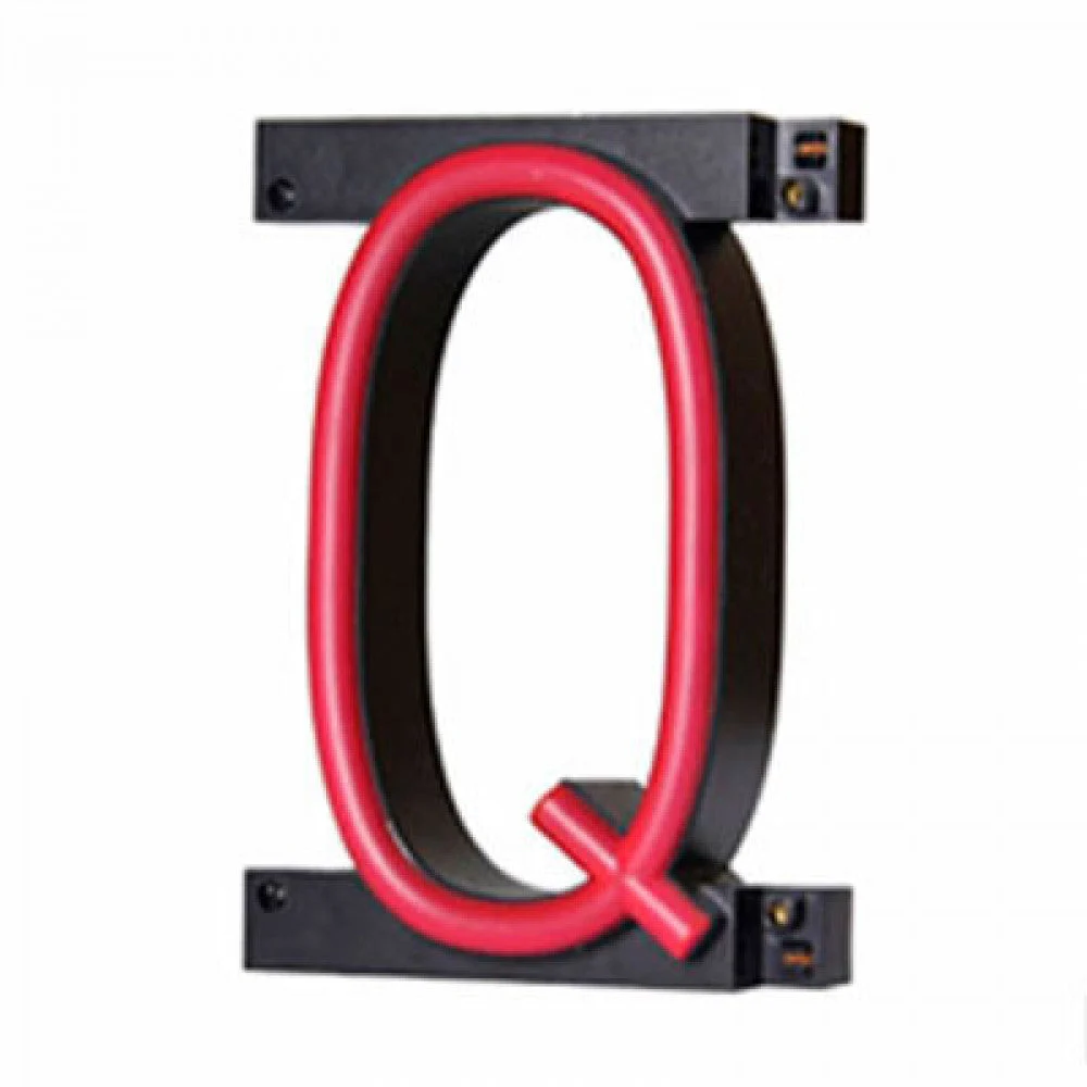 Letra LED Neon Q Ancho 100Mm Alto 161Mm Fondo 38Mm - -