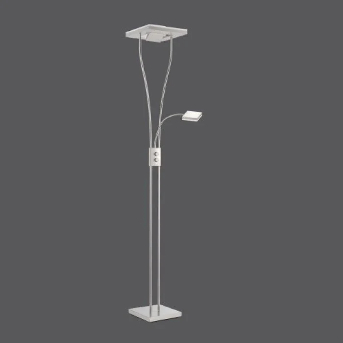 Leuchten-Direkt HELIA Lámpara de pie LED Acero inoxidable, 1 luz