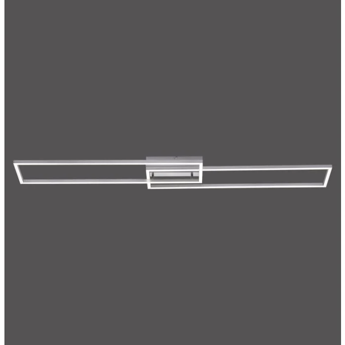 Leuchten-Direkt IVEN Lámpara de Techo LED cromo bruñido, 2 luces, Mando a distancia