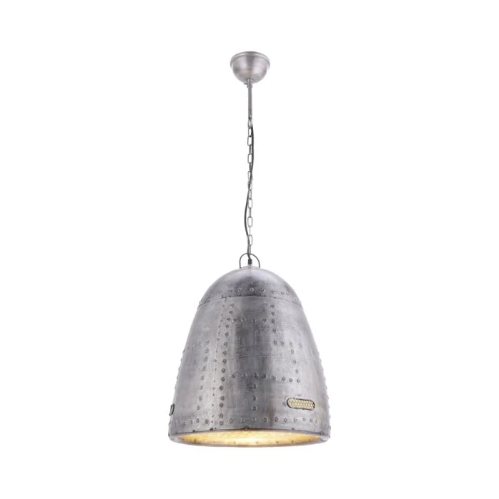 Leuchten-Direkt SAMIA Lámpara Colgante Gris, Color óxido, 1 luz