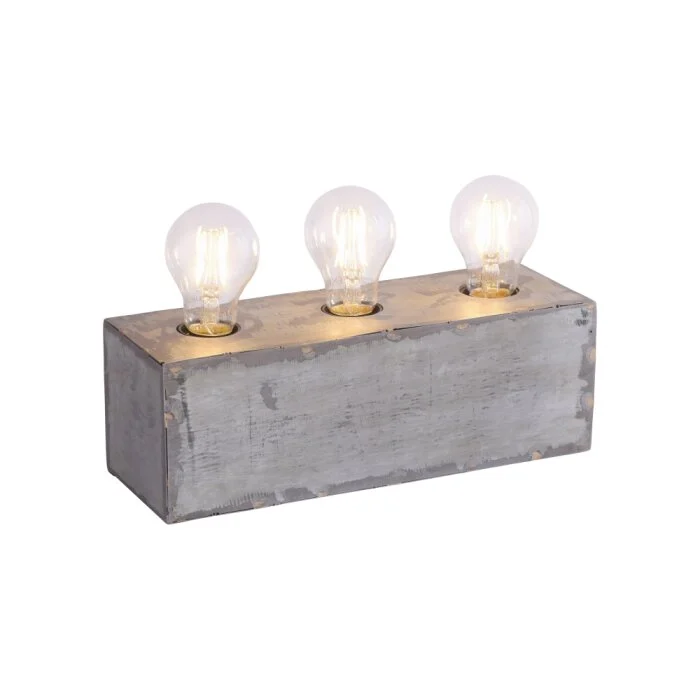 Leuchten-Direkt SAMIA Lámpara de Mesa Gris, 3 luces