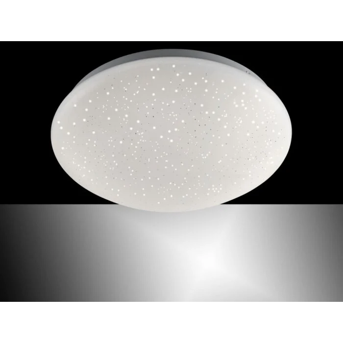 Leuchten-Direkt SKYLER Lámpara de techo LED Acero bruñido, Blanca, 1 luz, Mando a distancia, Cambia de color