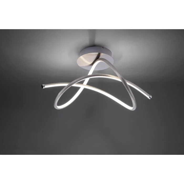 Leuchten-Direkt VIOLETTA Lámpara de Techo LED Acero inoxidable, 1 luz