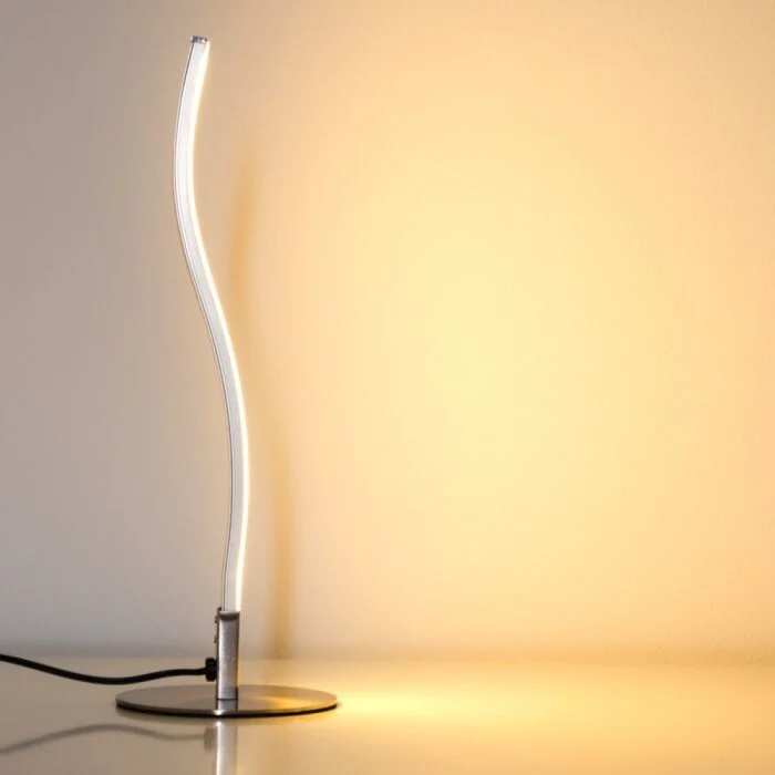 Leuchten-Direkt Wave Lámpara de mesa LED Color acero inoxidable, 1 luz