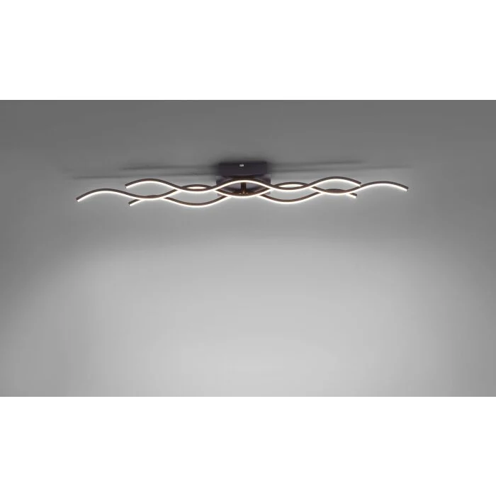 Leuchten Direkt Wave Lámpara de Techo LED Negro, 3 luces