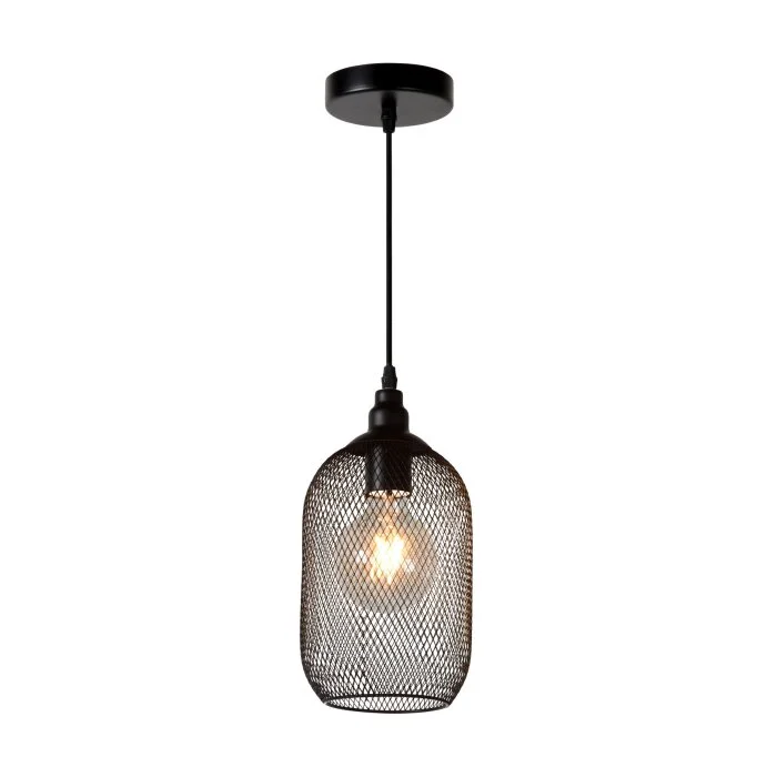 Lucide MESH Lámpara Colgante Negro, 1 luz