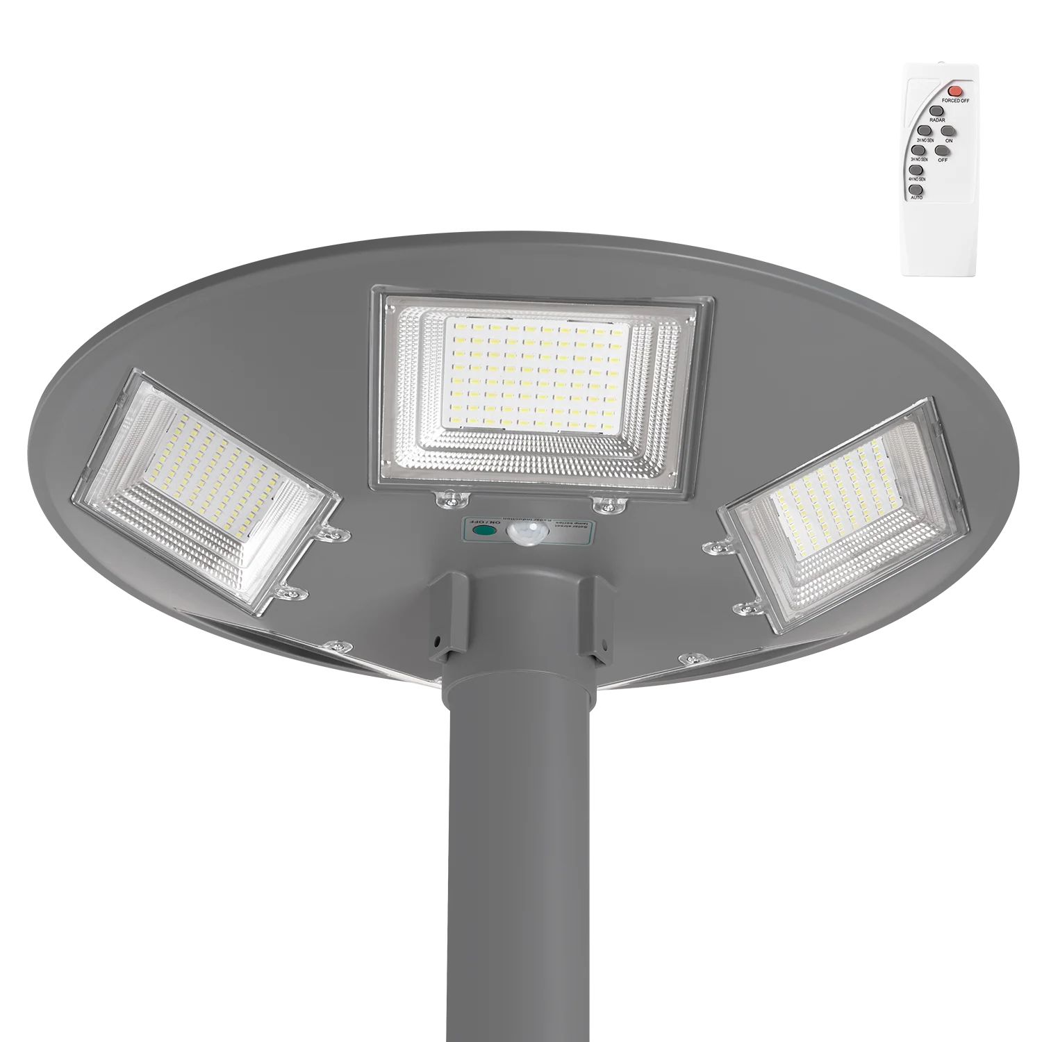 Luminaria Solar LED 150W 15000Lm 6000ºK IP67 Panel: 6V 18W Batería: 3,2V 15000MaH Gris