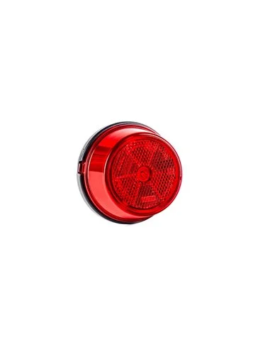 Luz de gálibo LED posición trasera roja con reflector FT-059 C, cable de 0,5 metros, 12/236V homologación IA R1
