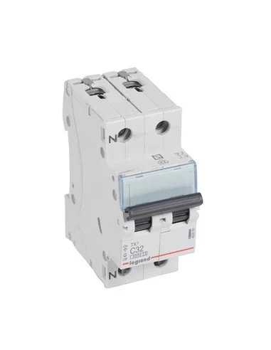 Interruptor magnetotérmico Legrand TX³ 403589, C32, 1P+N, 6 kA, 230 V (2 módulos)