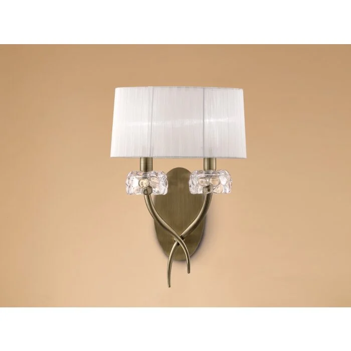 Mantra LOEWE Aplique Marrón, 2 luces