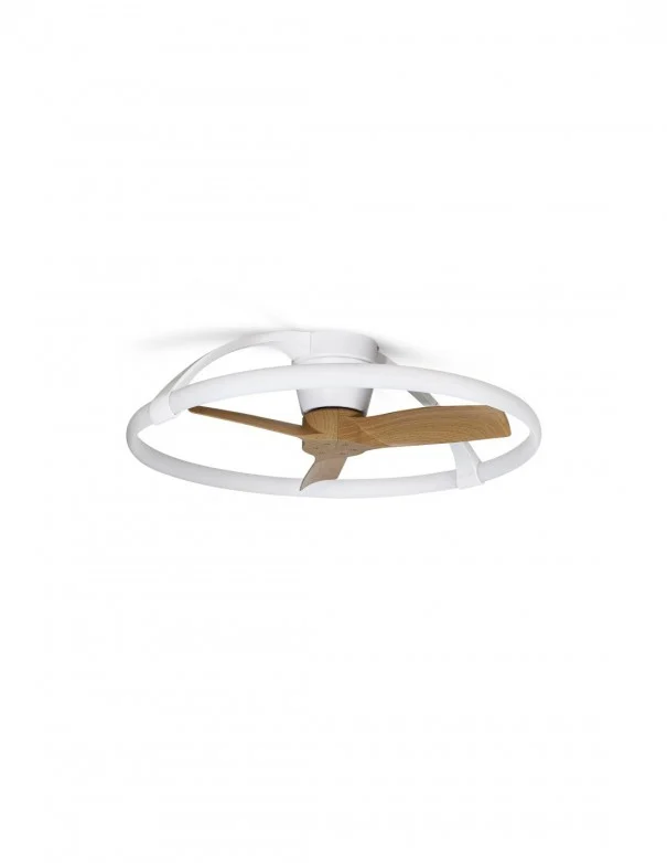 Mantra Nepal Mini Ventilador de Techo Blanco Madera