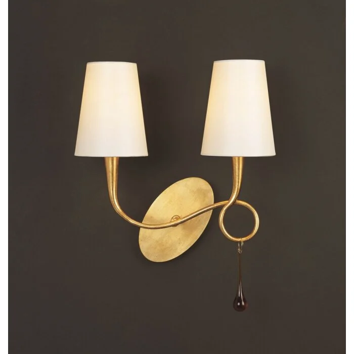 Mantra Paola Aplique dorado, 2 luces