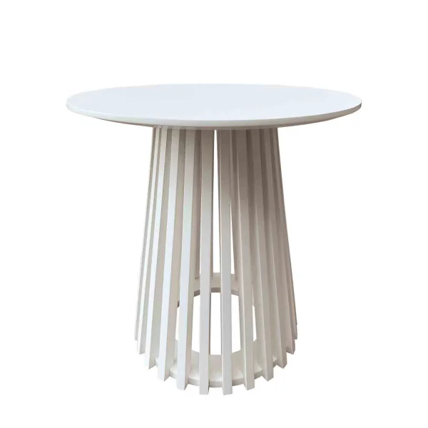 MESA DE CENTRO MADERA BLANCA Ø50 CM NEREA