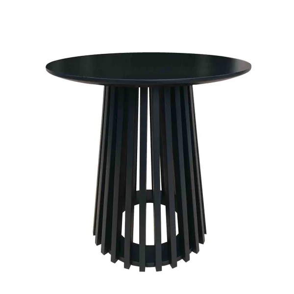 MESA DE CENTRO MADERA NEGRA Ø50 CM NEREA