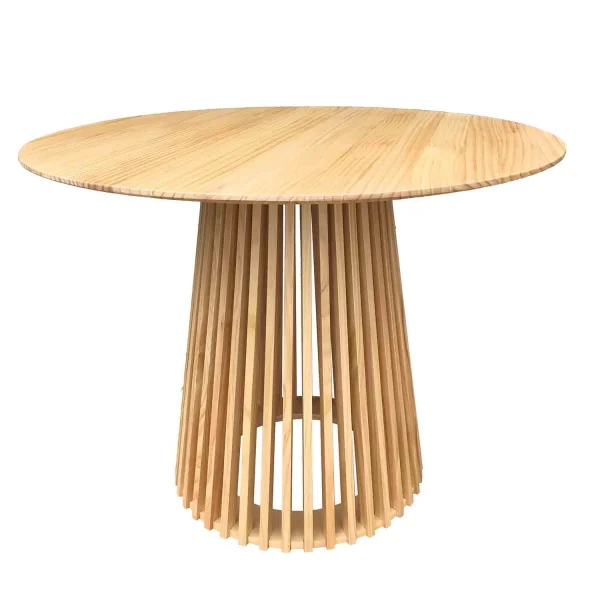 MESA DE COMEDOR MADERA NATURAL Ø100 CM NEREA