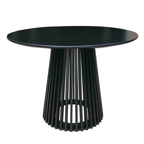 MESA DE COMEDOR MADERA NEGRA Ø100 CM NEREA