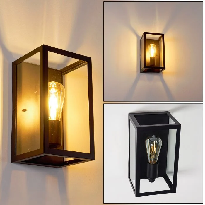 Moatize Aplique Negro, 1 luz