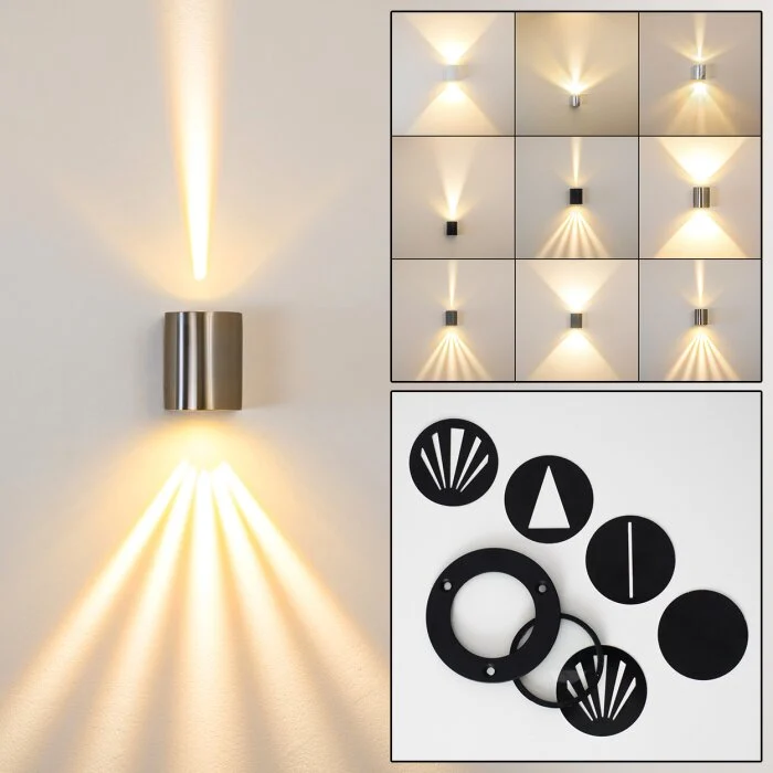 Mora Aplique para exterior LED Acero inoxidable, 2 luces
