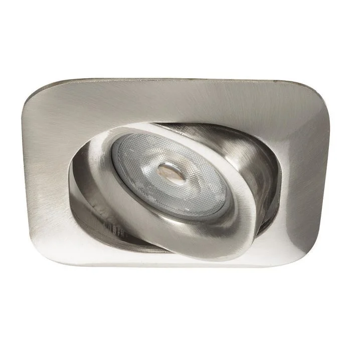Noxion Empotrado Spot Cuadrado MR16 Ajustable Aluminium | Recorte 70mm - GU10 Casquillo