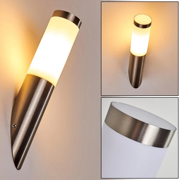 Norburg Aplique para exterior Color acero inoxidable, 1 luz