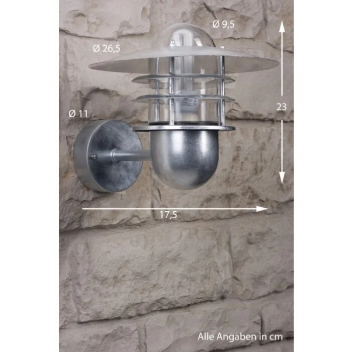 Nordlux Agger Aplique Acero inoxidable, Transparente, claro, 1 luz