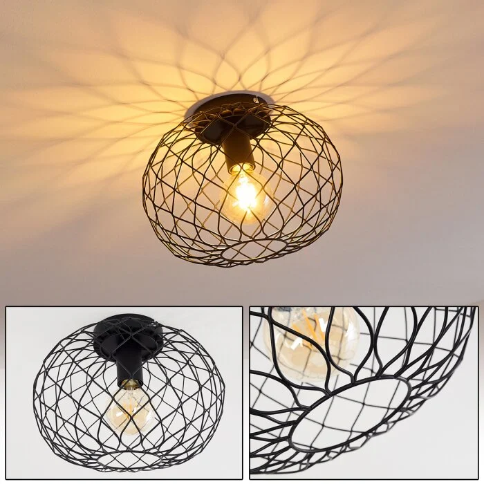 Nordslesvig Lámpara de Techo Negro, 1 luz