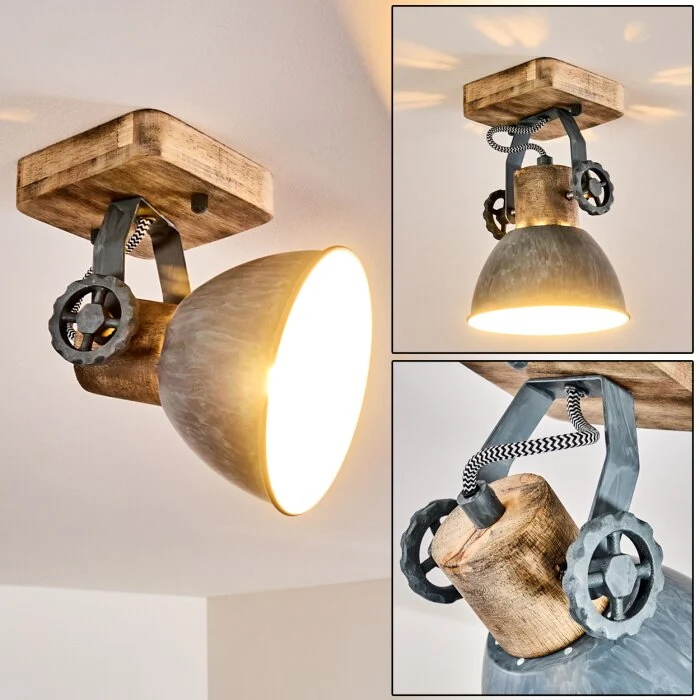 Orny Lámpara de Techo Gris, 1 luz