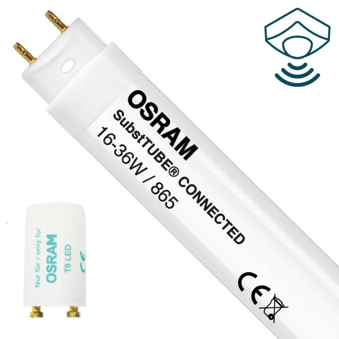 Osram Tubo LED T8 SubstiTUBE Connected (EM/Mains) Ultra Output 16W 2400lm - 865 Luz de Día | 120cm - Reemplazo 36W