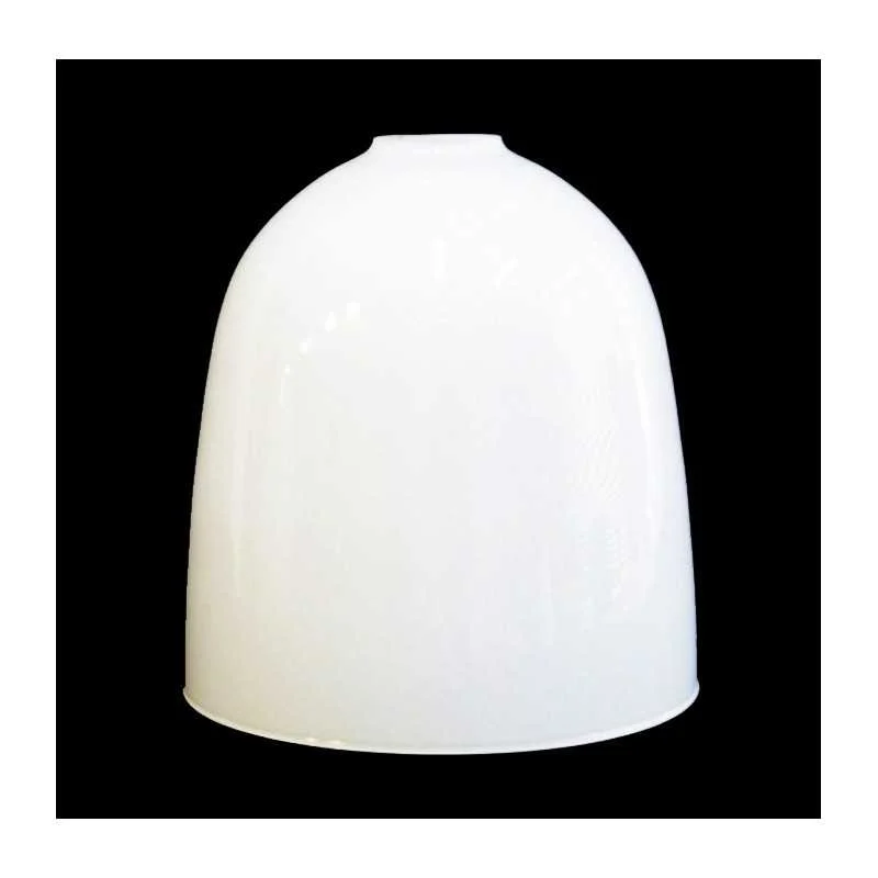 Pantalla cristal blanco brillo 150mm alto x 150mm diámetro