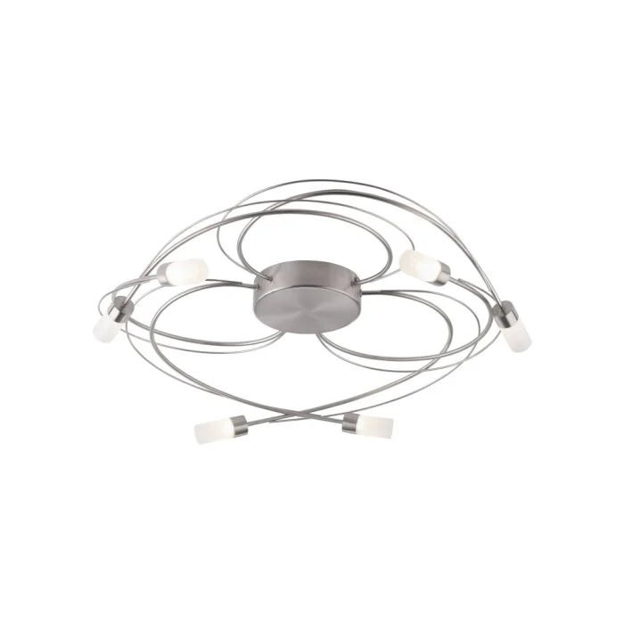 Paul Neuhaus NELIA Lámpara de Techo LED Color acero inoxidable, 6 luces